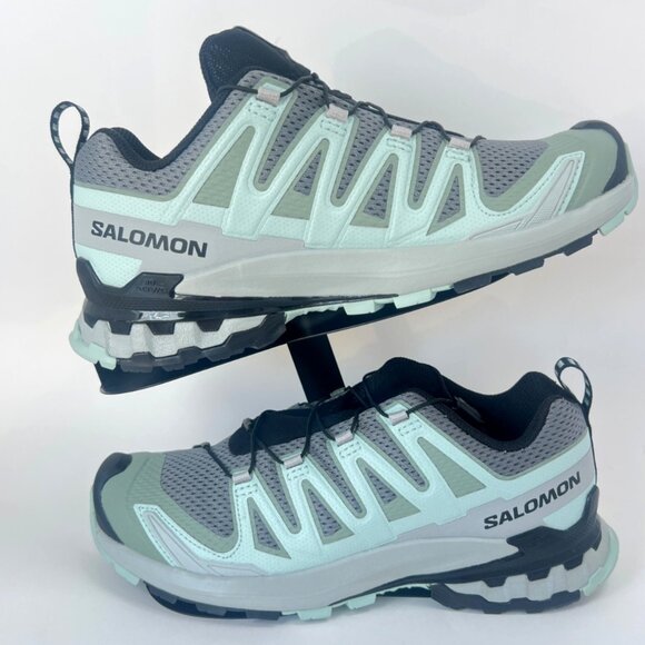 Salomon XA PRO 3D V9 GORE-TEX Quiet Shade / Lily Pad / Blue Haze Women Size 7 - Picture 1 of 8